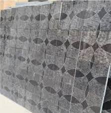 تصویر 1 از سنگ مرمریت مشکی لاشتر طرح الگویی + قیمت اقتصادی